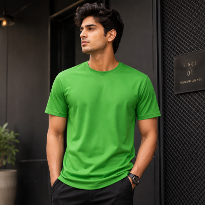 Premium Green Jersey T-Shirt – Lightweight & Breathable